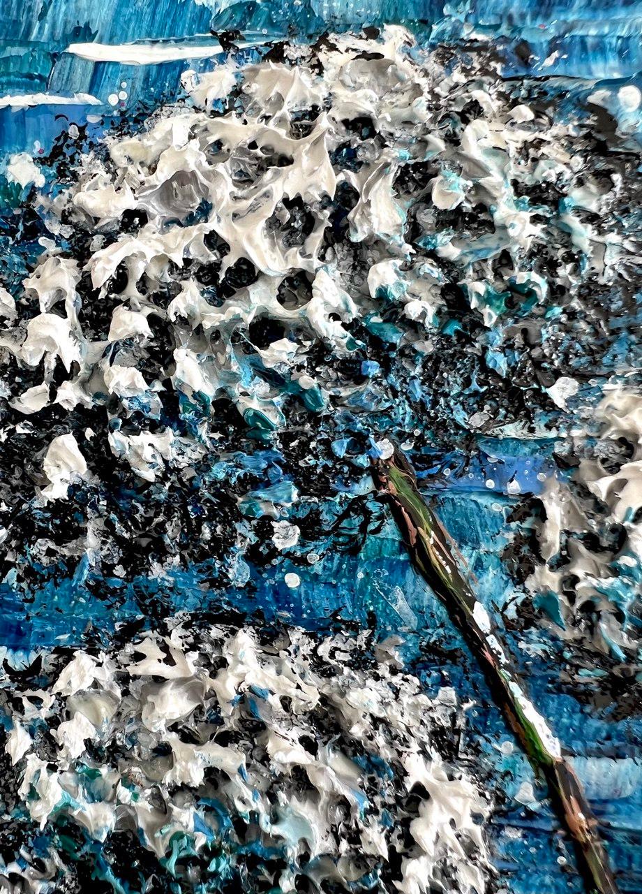 Au bord du lac Hallwilersee / peinture à l'huile impressionniste à l'empâtement. en vente 2