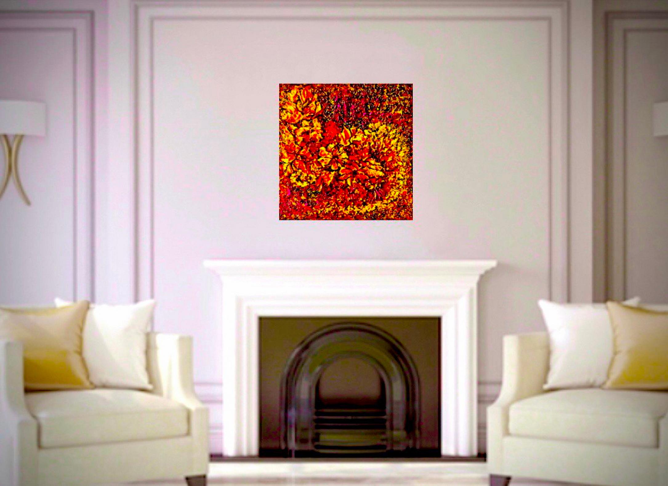          Si tratta di un dipinto originale a impasto. Acrilico su tela di alta qualità (40/40 cm). Il colore sui monitor dei computer può variare. I lati dell'opera d'arte sono dipinti come parte della composizione, quindi il dipinto ha un effetto