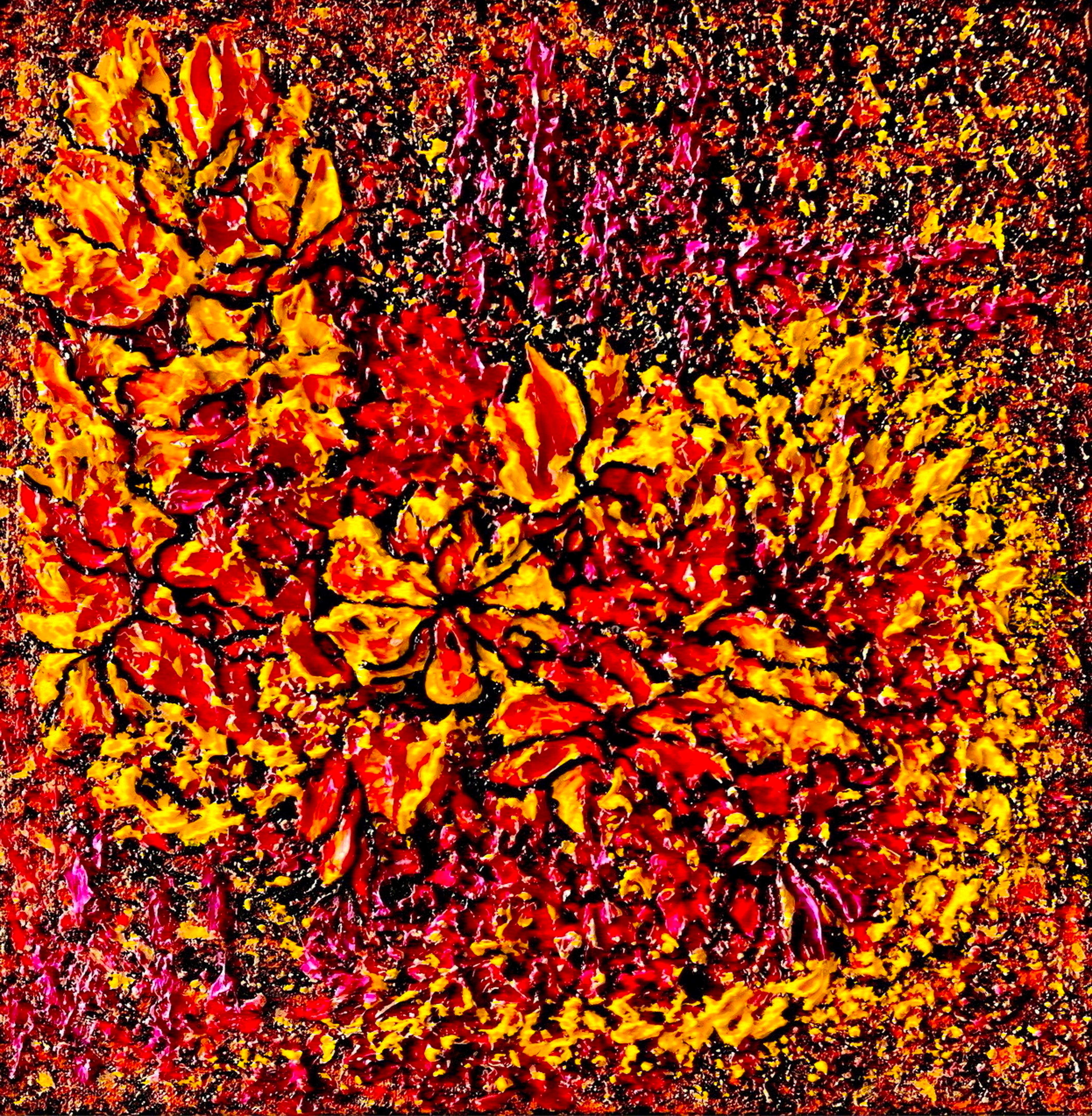 Felicidades / Abstracto / pintura interior empastada /