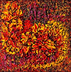 Félicitations / abstrait / peinture d'intérieur en empâtement /