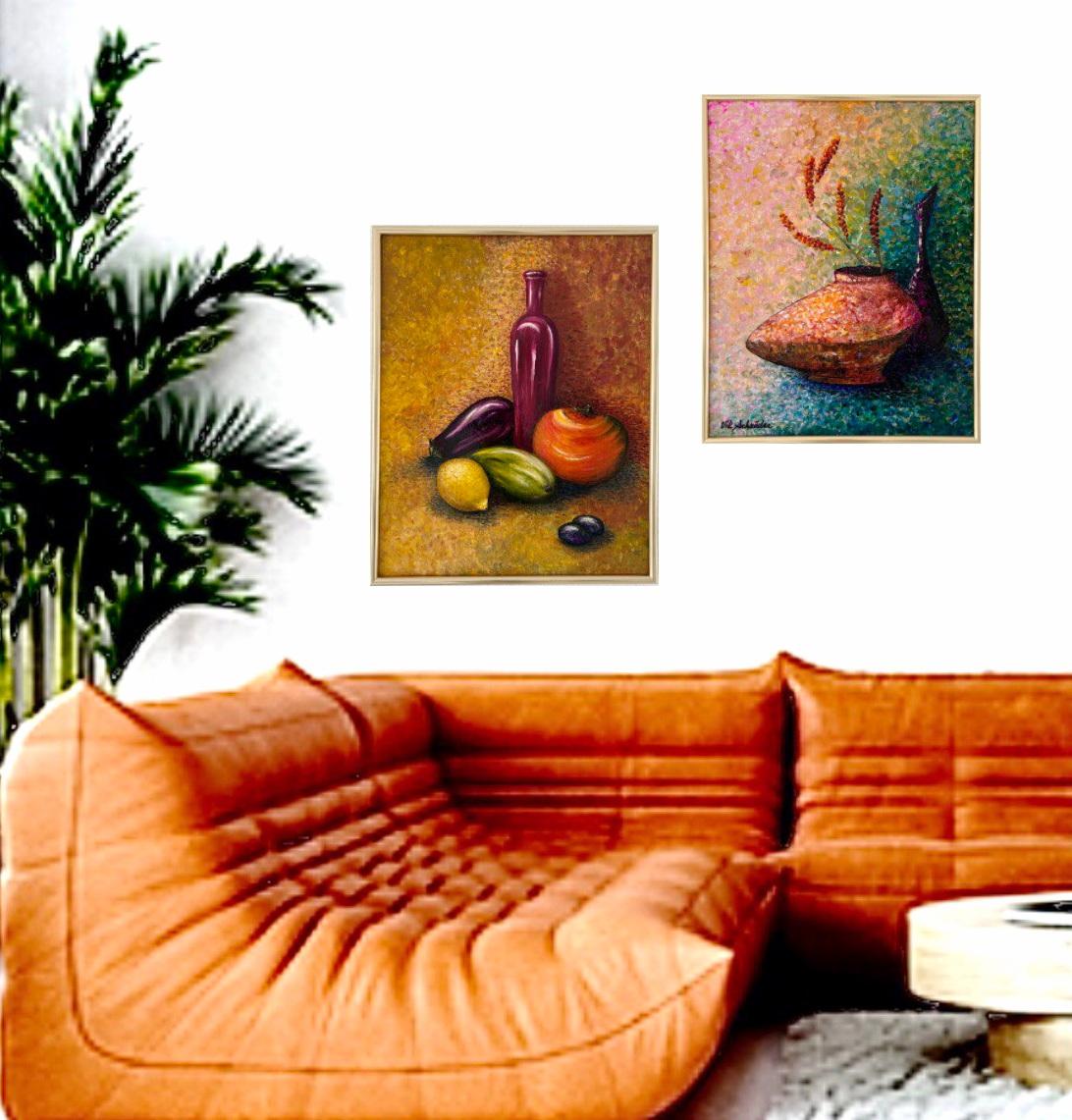  Diptych «Bless you!» Set of 2 oil paintings (each - 50/40 сm). Still life. For Sale 1