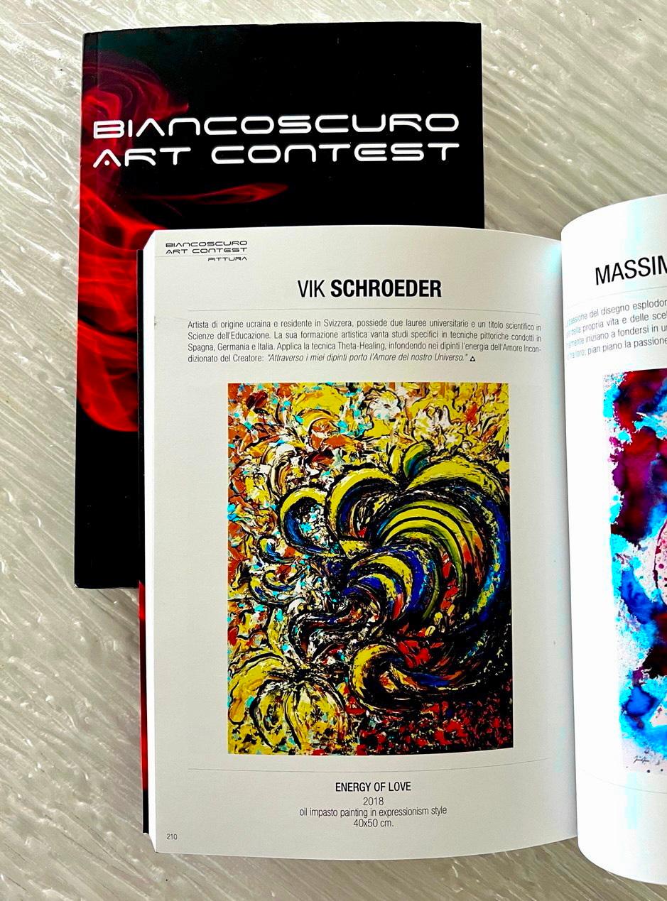 énergétique de l'amour expressionnisme abstrait, peinture à l'huile colorée originale de 50 x 40 cm en vente 11