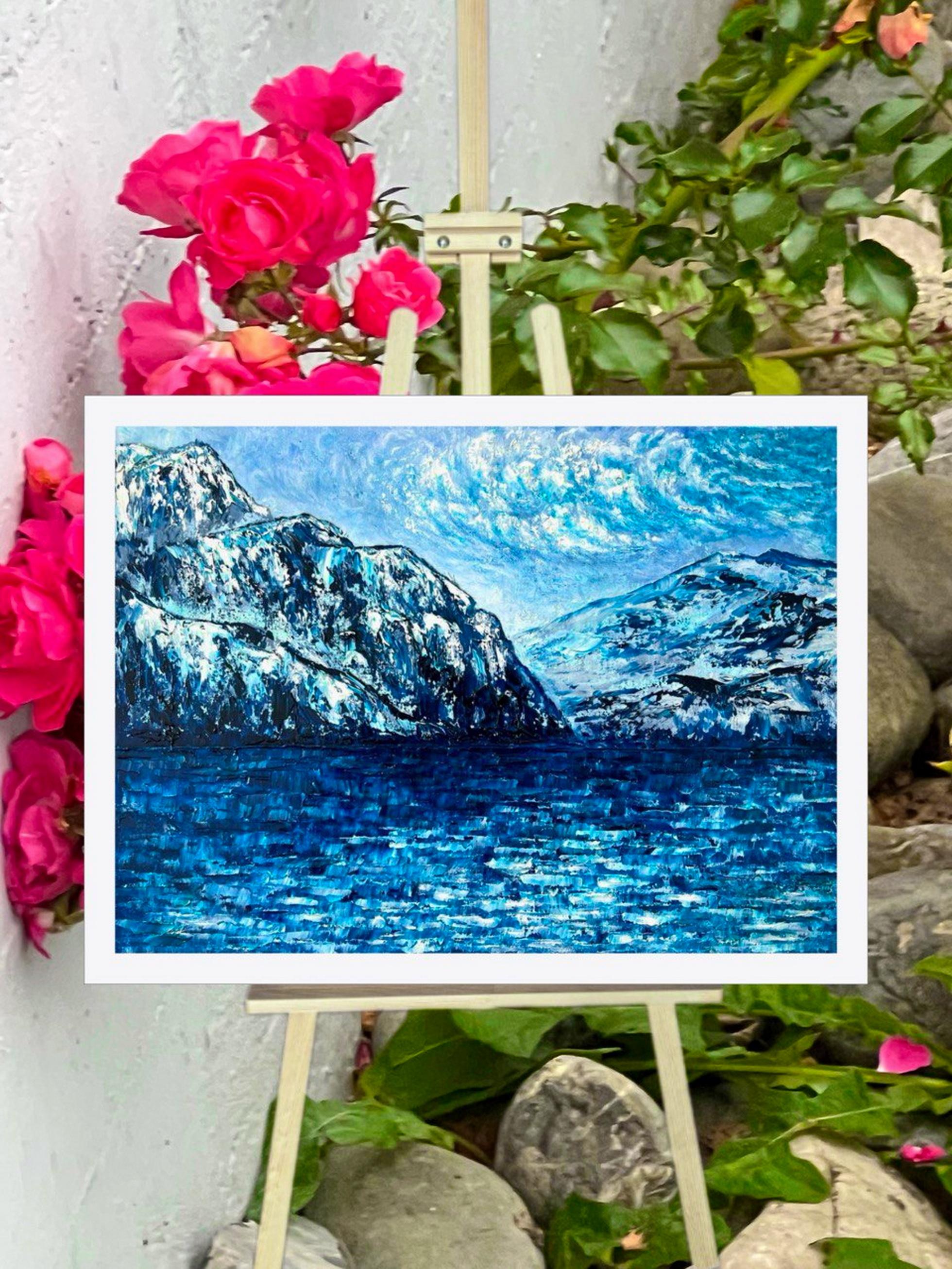 Faulensee  / Original Öl-Impasto-Gemälde, Impressionismus. im Angebot 7
