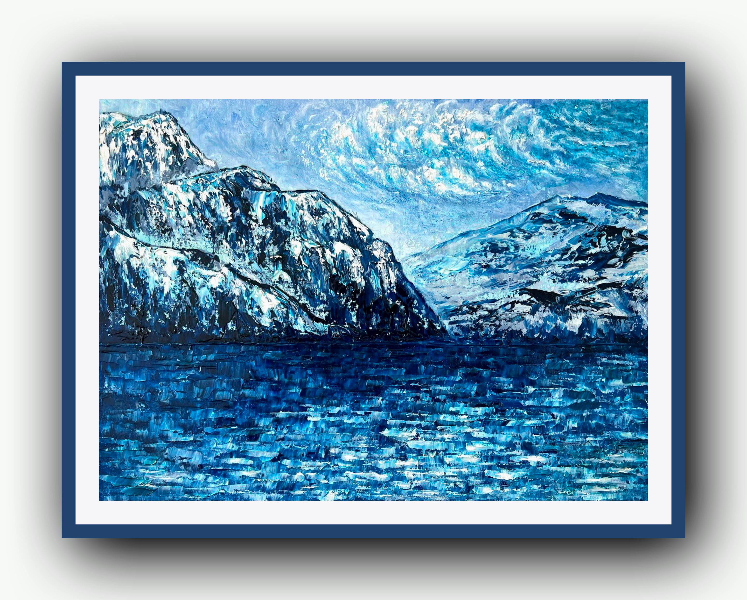 Faulensee  / Original Öl-Impasto-Gemälde, Impressionismus. im Angebot 3
