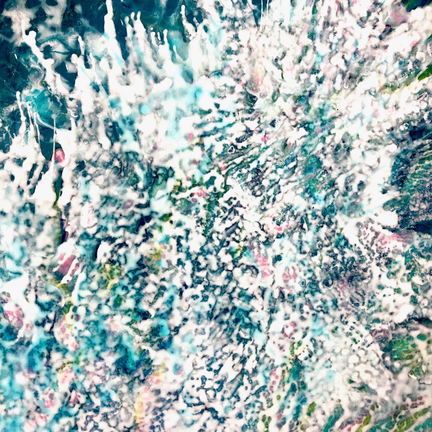Inspirationsblume. Abstraktes Gemälde / Wasser / Lotus / Blumen / 80x60cm im Angebot 8