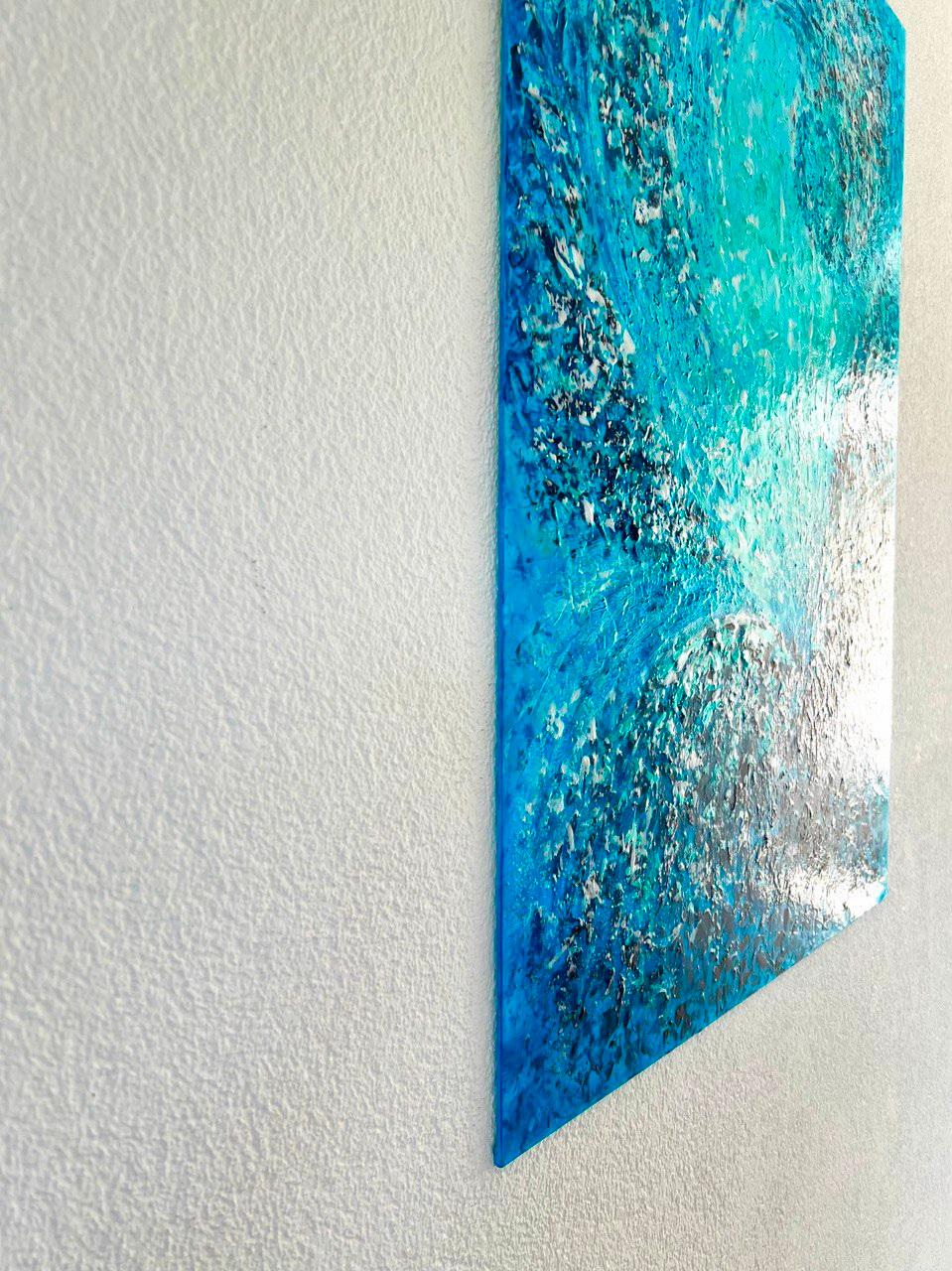 Fontana di vita / Interno acqua astratto / oceano blu / mare, onde. in vendita 11