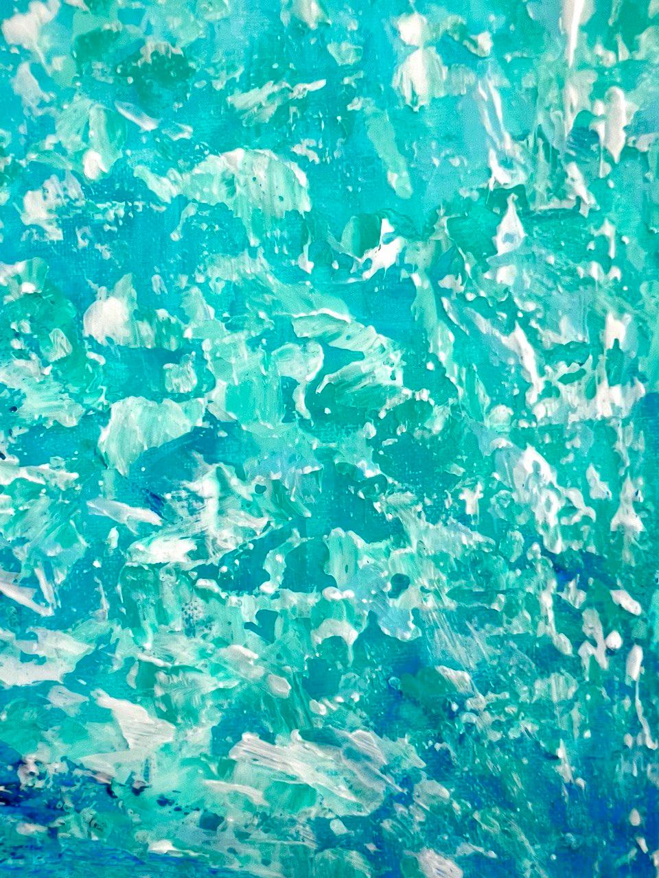 Fontana di vita / Interno acqua astratto / oceano blu / mare, onde. in vendita 3