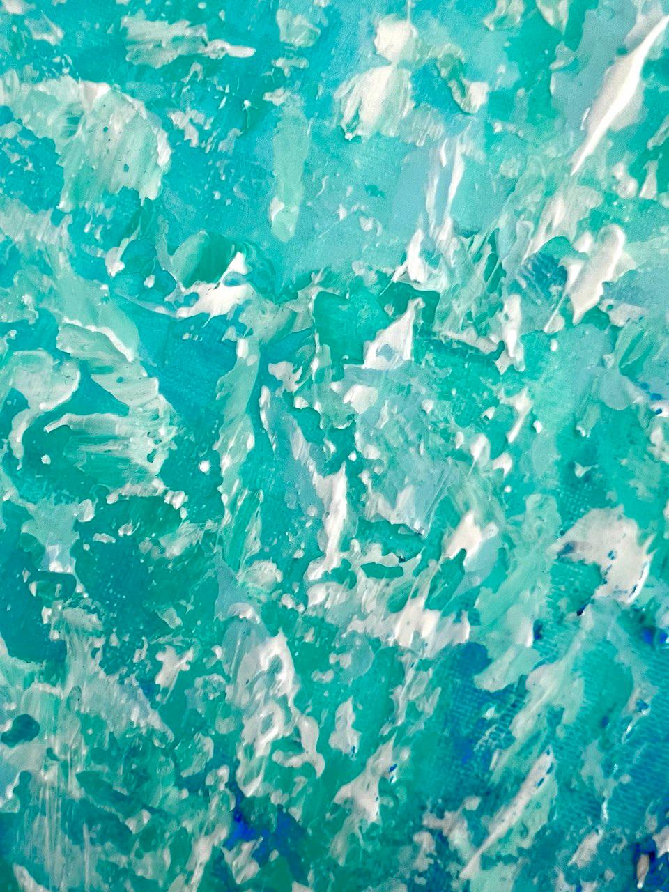 Fontana di vita / Interno acqua astratto / oceano blu / mare, onde. in vendita 5