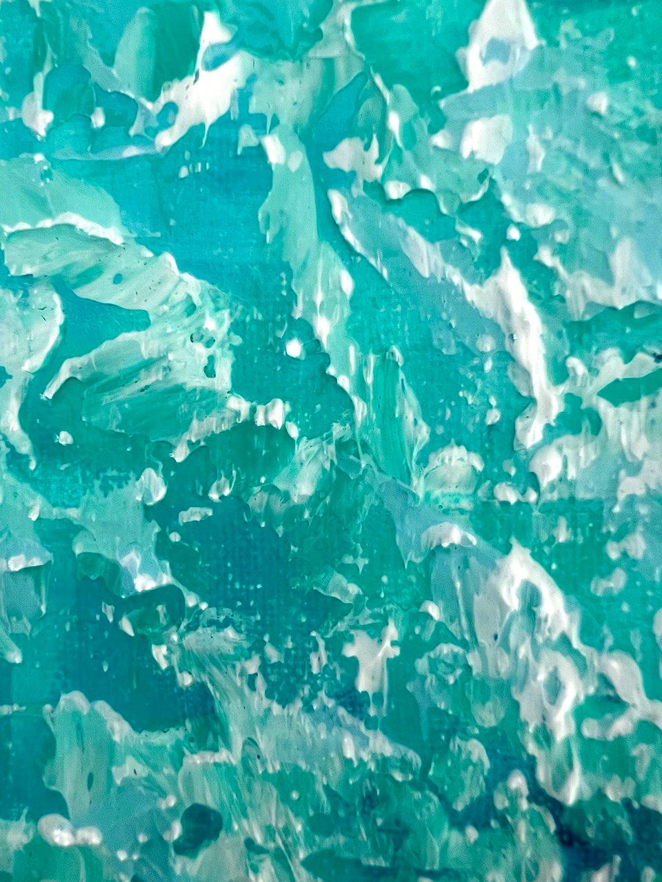 Fontana di vita / Interno acqua astratto / oceano blu / mare, onde. in vendita 7