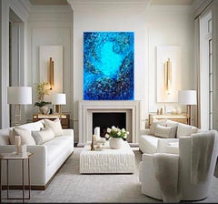 Fountain of Life // Interior Water Abstract / blue ocean / sea, waves.