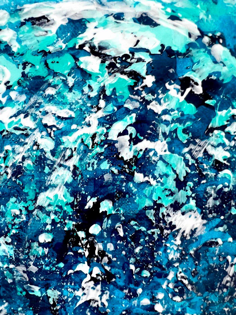Fontana della vita // Interno Acqua Astratto / oceano blu / mare, onde. in vendita 4