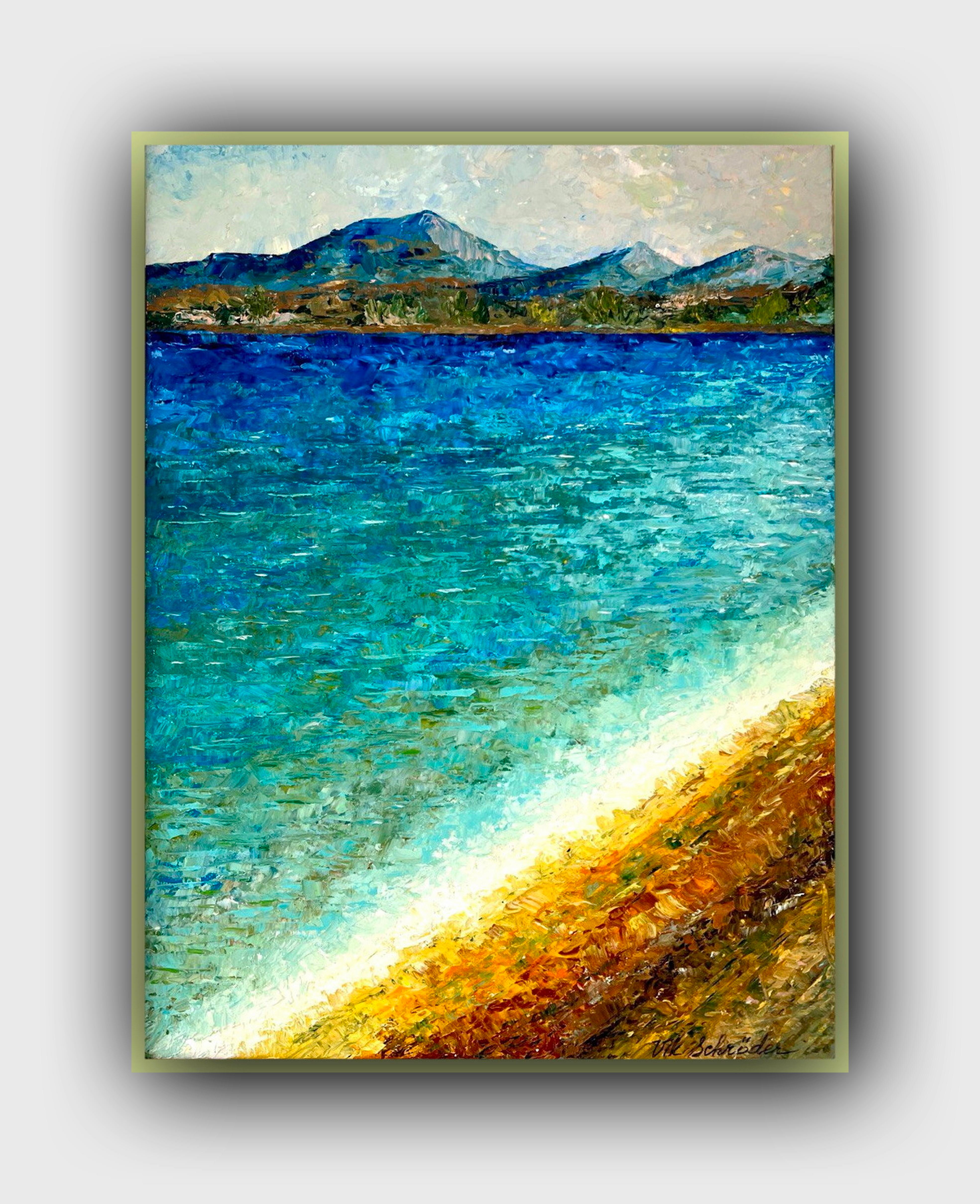 Impression of Montreux. Interior abstract oil painting. Impressionism style. 10