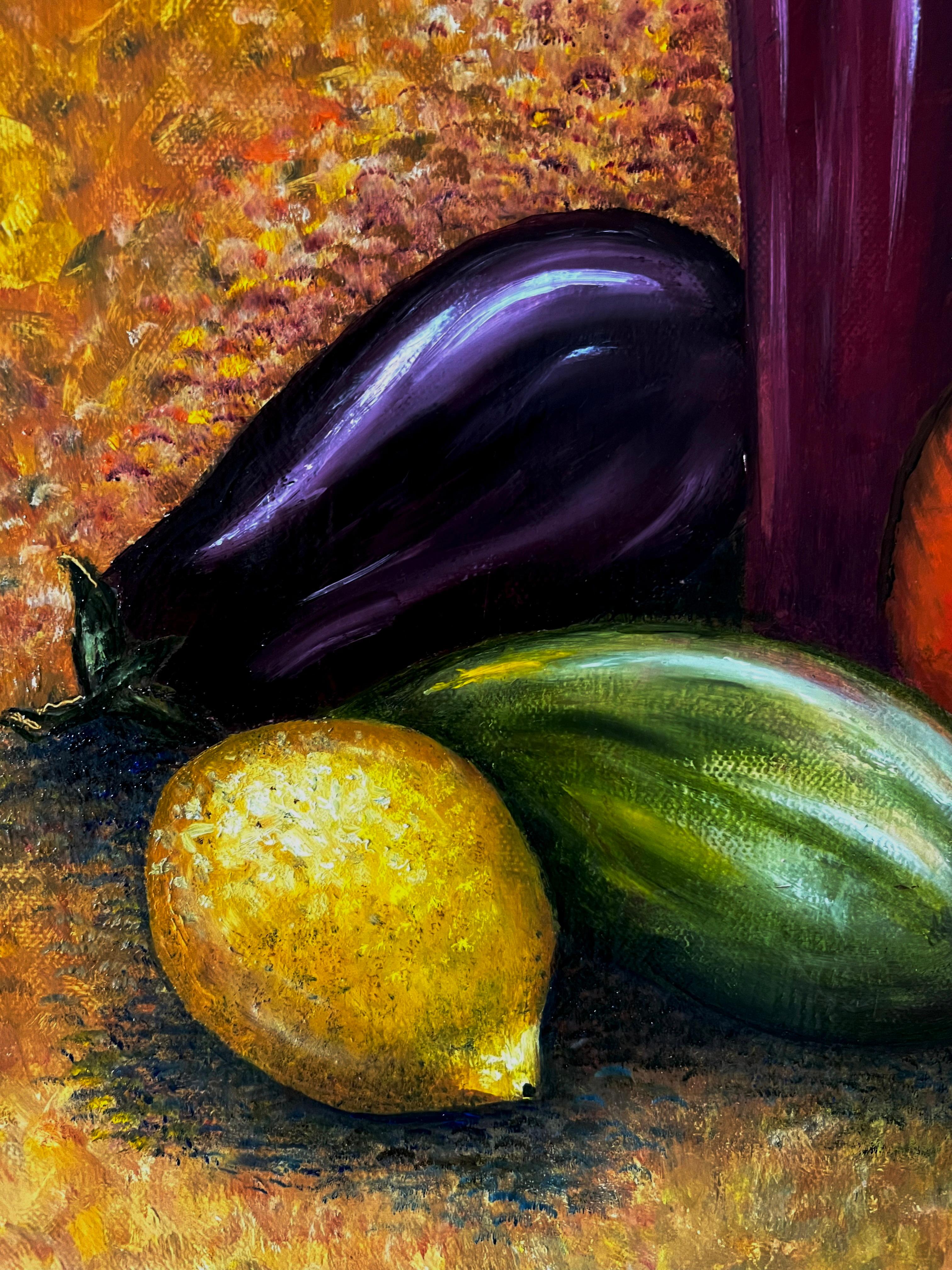  It may be healthy. Oil painting. Impressionism style. Still life 50/40 cm. For Sale 8