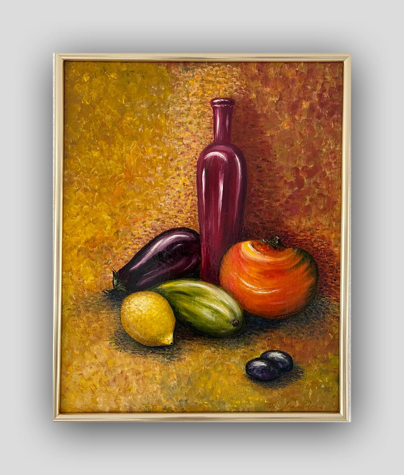  It may be healthy. Oil painting. Impressionism style. Still life 50/40 cm. For Sale 12