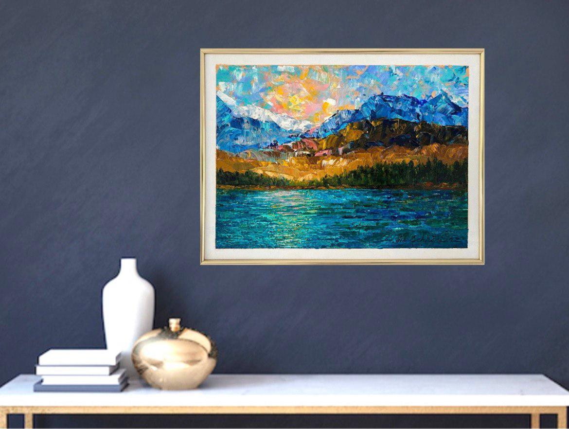  Italy, Via di Streda. Original oil impasto painting, impressionism, water, sun  For Sale 10
