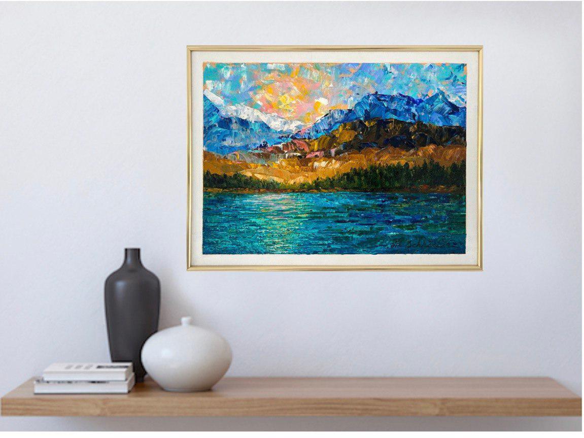  Italy, Via di Streda. Original oil impasto painting, impressionism, water, sun  For Sale 11