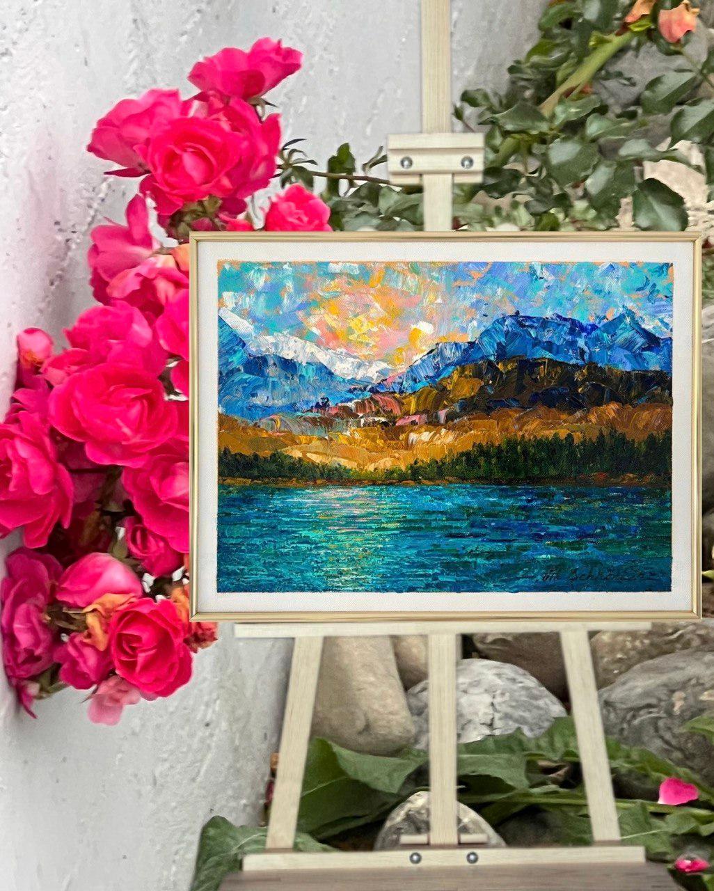  Italy, Via di Streda. Original oil impasto painting, impressionism, water, sun  For Sale 12