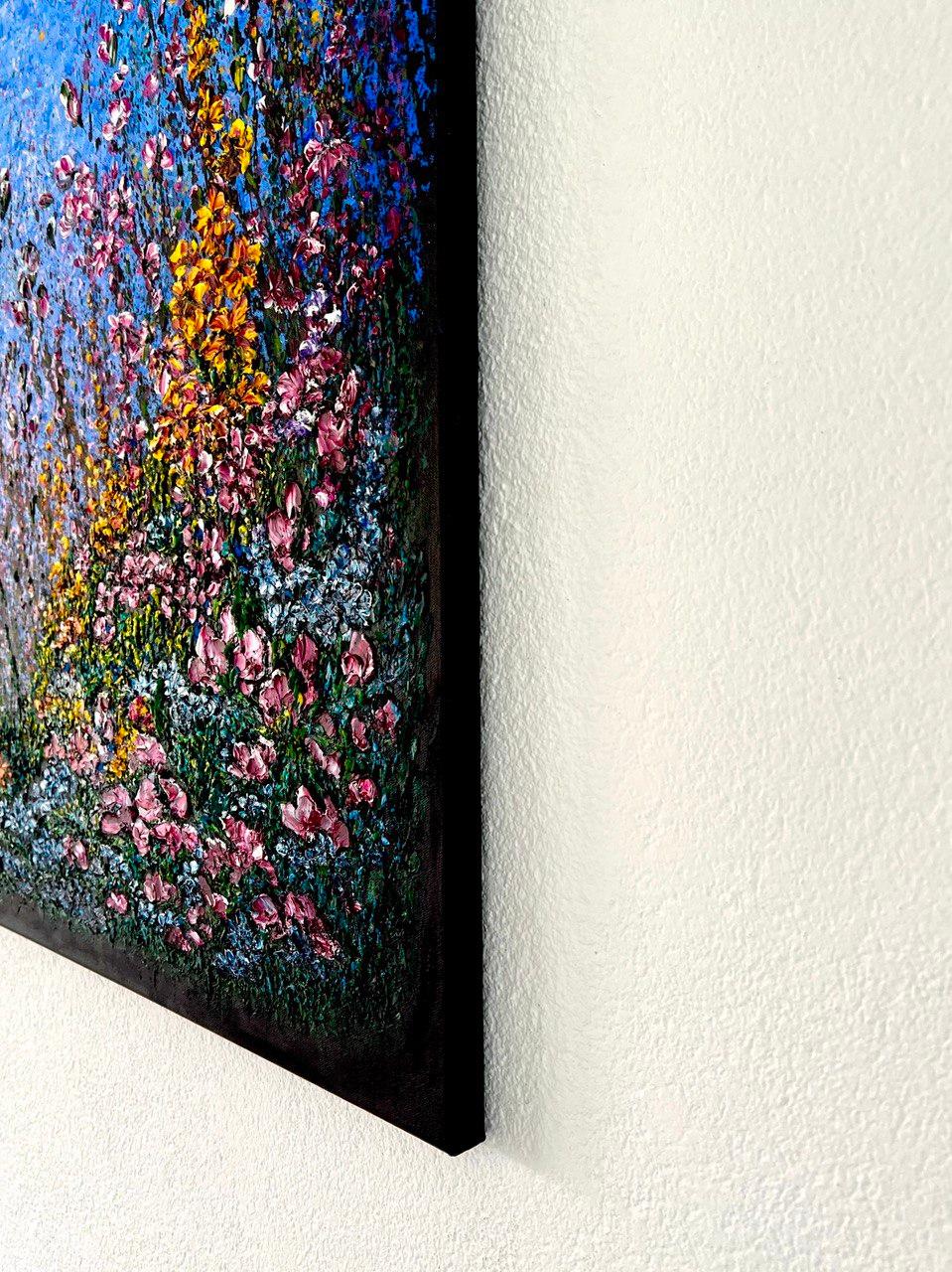 Giappone. L'isola di Hokkaido all'alba. Impasto moderno di belle arti. Stile impressionista. - Painting Impressionismo di Vik Schroeder 