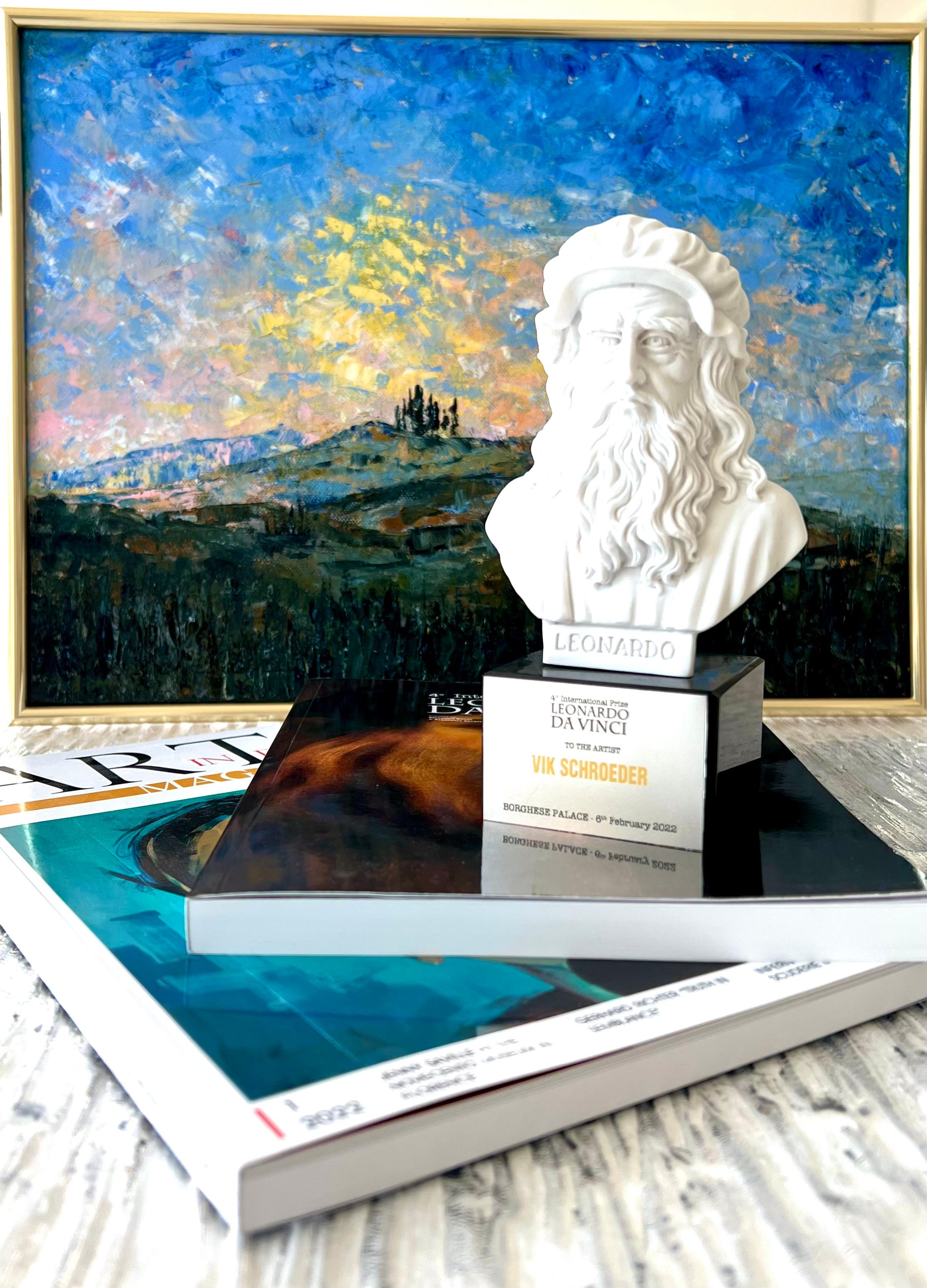 evening in the Alps / Impasto fine art. Style impressionniste. en vente 13