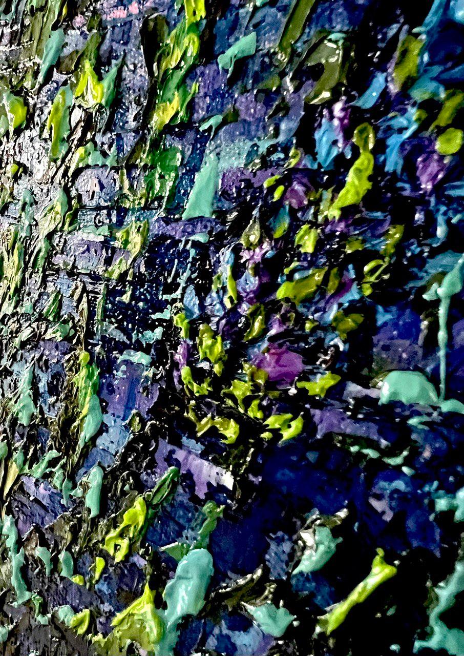 evening in the Alps / Impasto fine art. Style impressionniste. en vente 3
