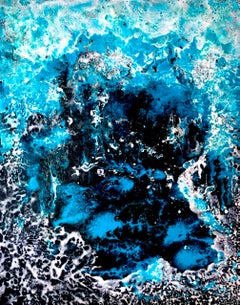 Guardare in profondità. Pittura astratta Lage / Acqua / Mare / Blu / Whiting