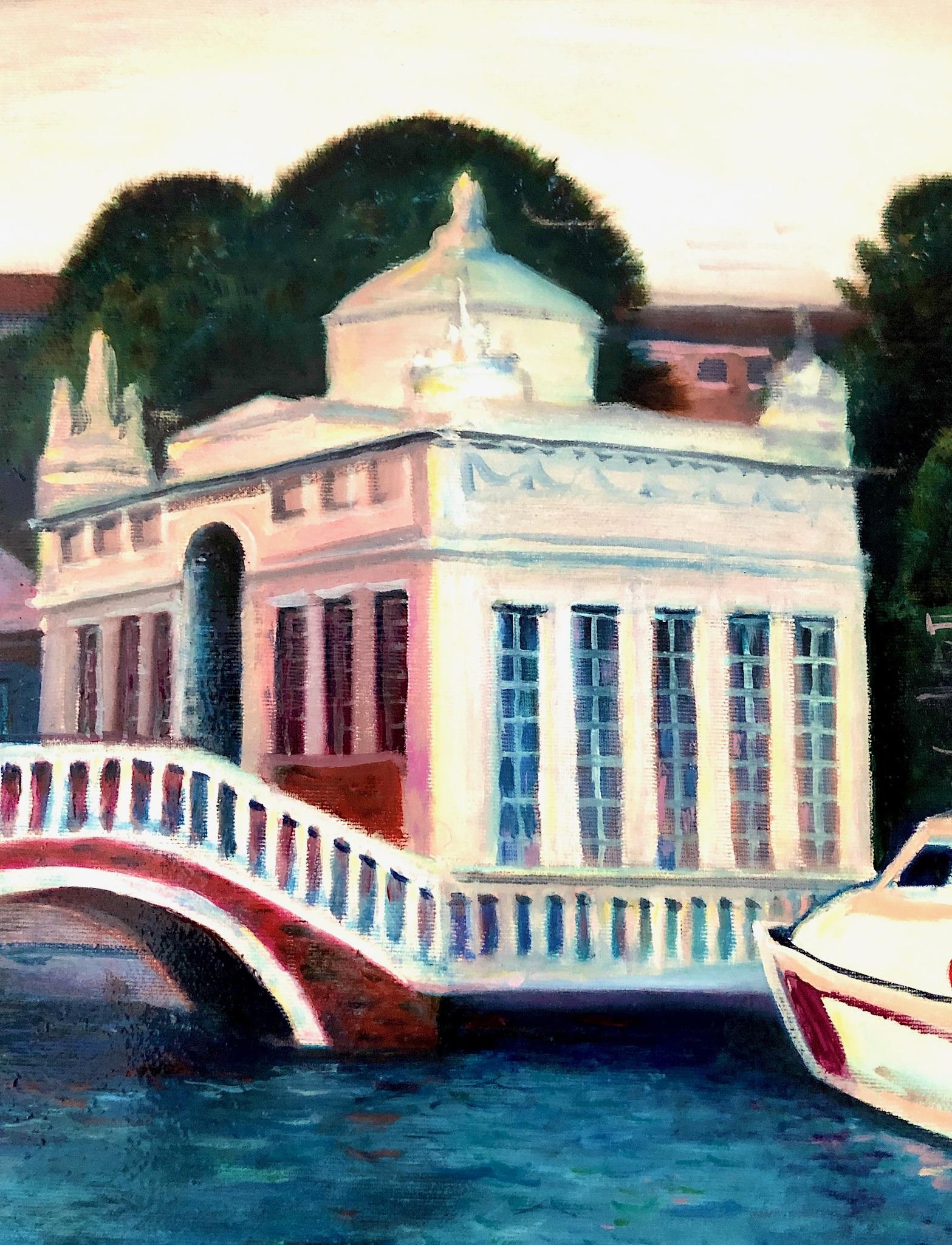    This artwork was painted in 2015. The beauty of Venice inspired me.
The sketch was made in an open air from a boat in Venetia gulf during the vacation in Italy. It was a very romantic trip with my future husband. Later this picture was painted