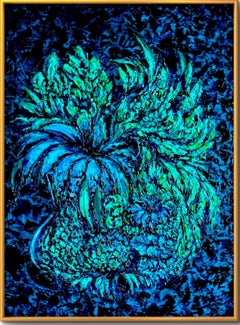 Moonlight Sonata // moody art floristics painting; lunar eclipse /