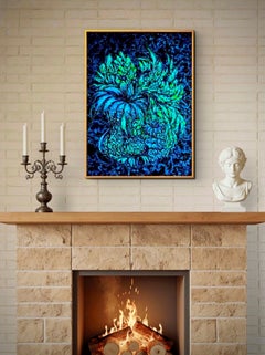 Moonlight Sonata // moody art floristics painting; lunar eclipse /