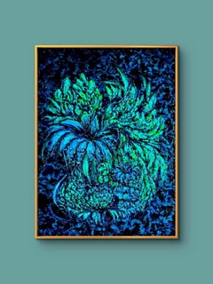 Moonlight Sonata // moody art floristics painting; lunar eclipse /