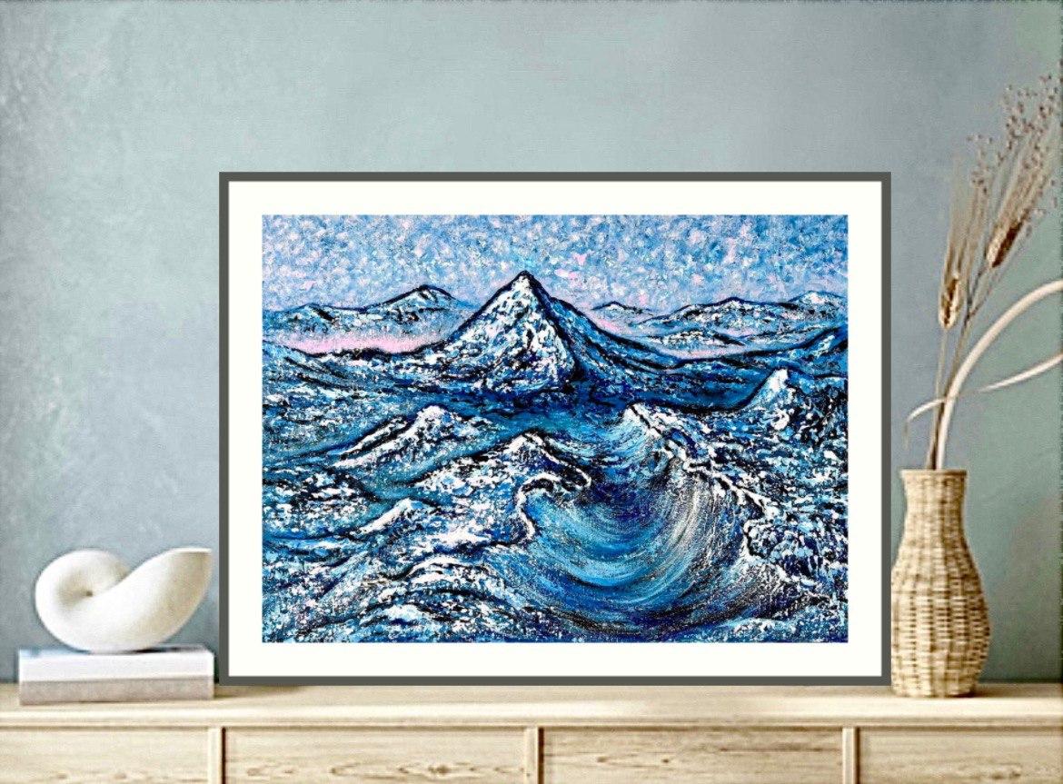 Búsqueda en la montaña / Pintura original empastada, impresionismo. en venta 7