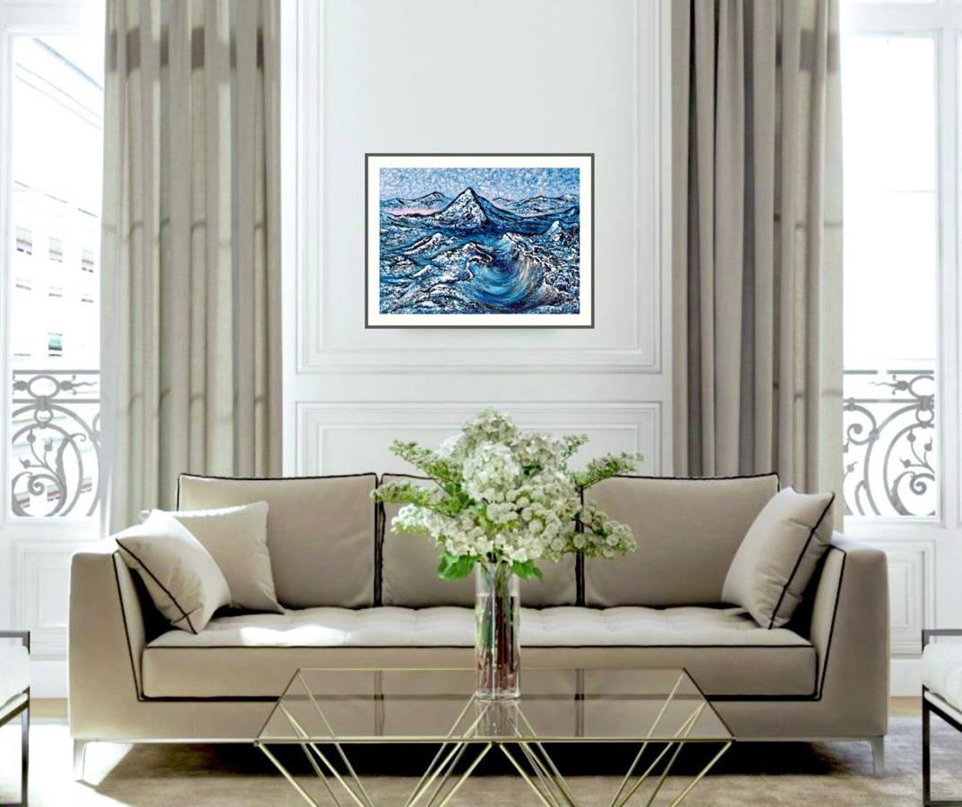 Búsqueda en la montaña / Pintura original empastada, impresionismo. en venta 5