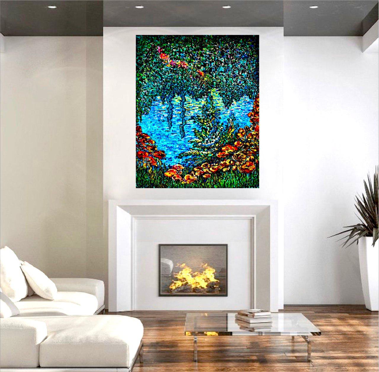 New York. Holiday vibe in Central Park. Impasto oil painting, impressionism. For Sale 12