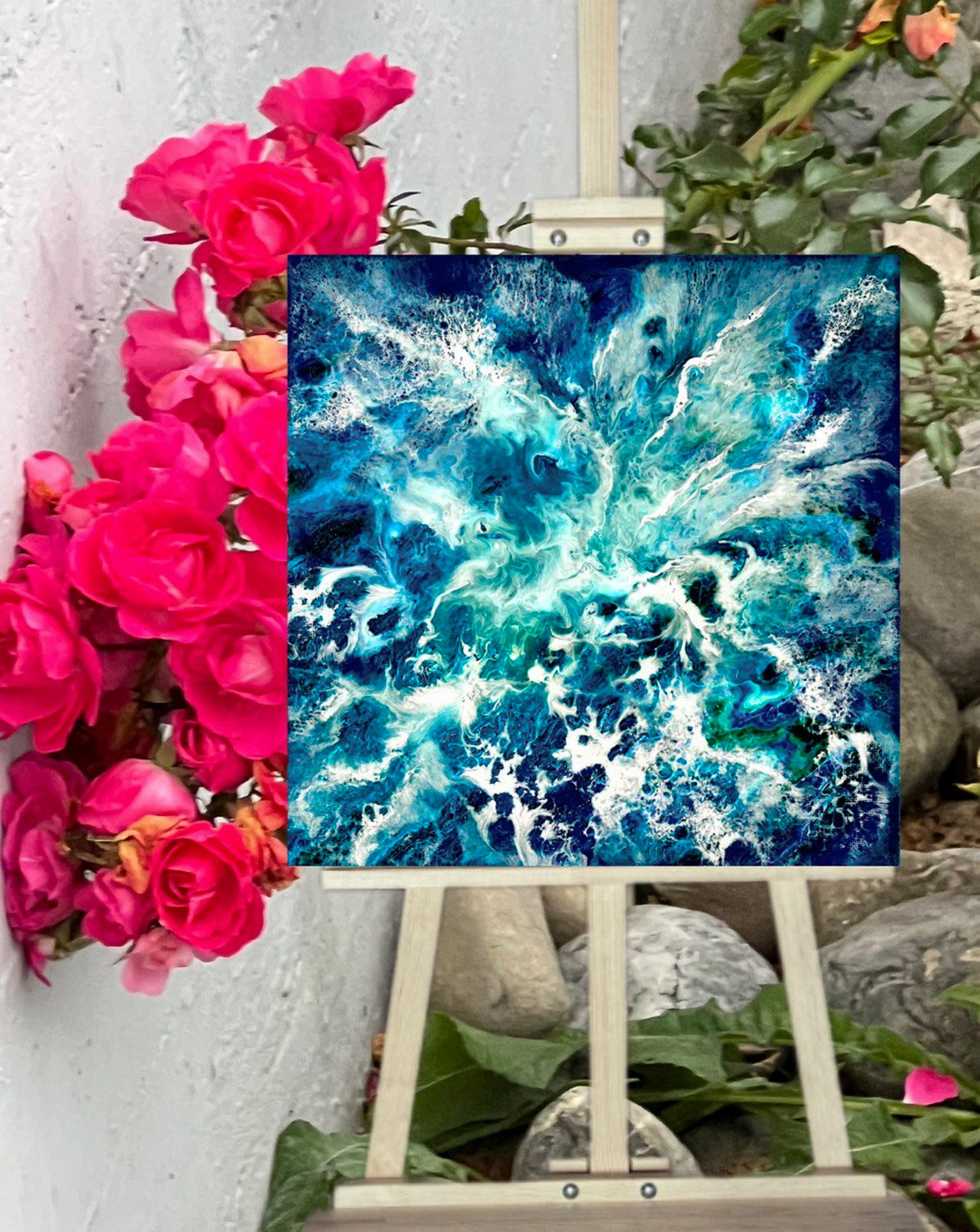 Oceania Celebration / Abstrakt / Blaues Wasser / Meer, Wellen / Meer, Wellen / im Angebot 7