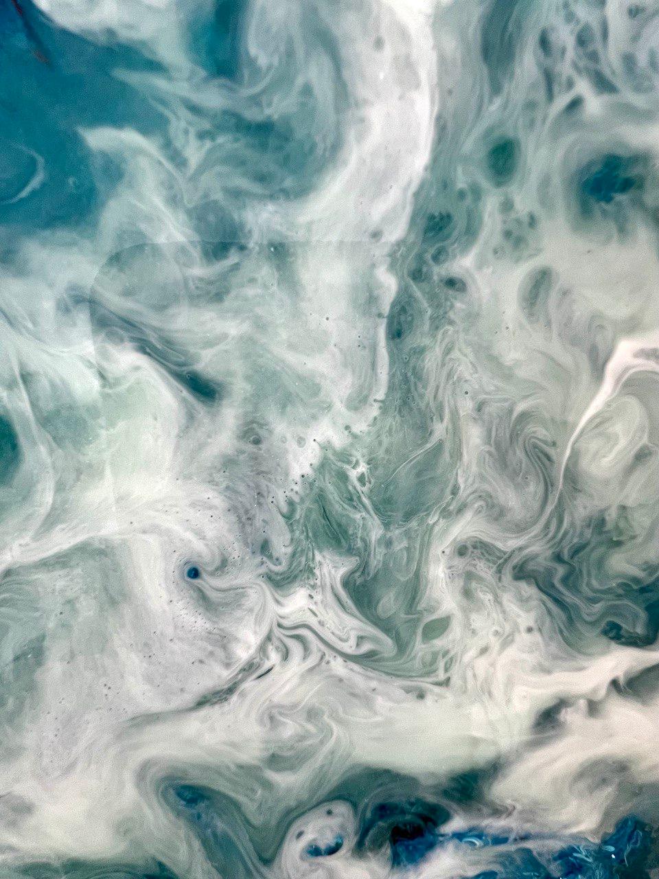 Oceania Celebration / Abstrakt / Blaues Wasser / Meer, Wellen / Meer, Wellen / (Abstrakter Impressionismus), Painting, von Vik Schroeder 