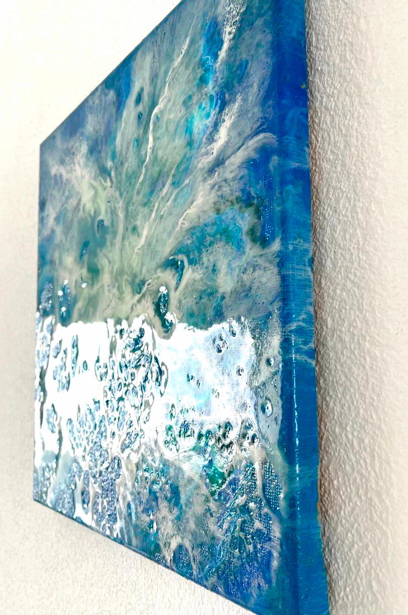 Oceania Celebration / Abstrakt / Blaues Wasser / Meer, Wellen / Meer, Wellen / im Angebot 5