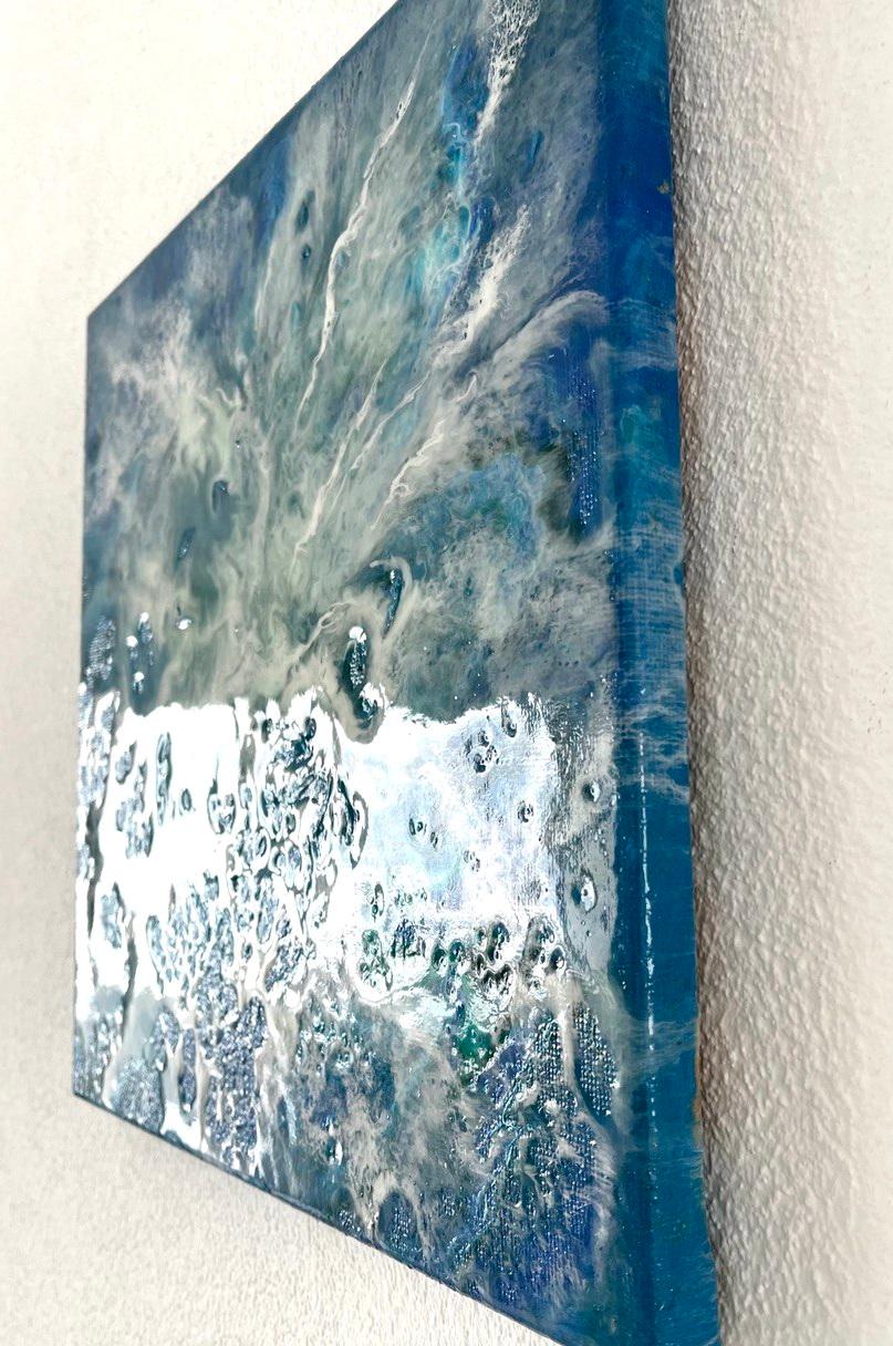   Oceania Celebration. Abstract expressionism. Sea / Water / Waves /40*40 cm. For Sale 8