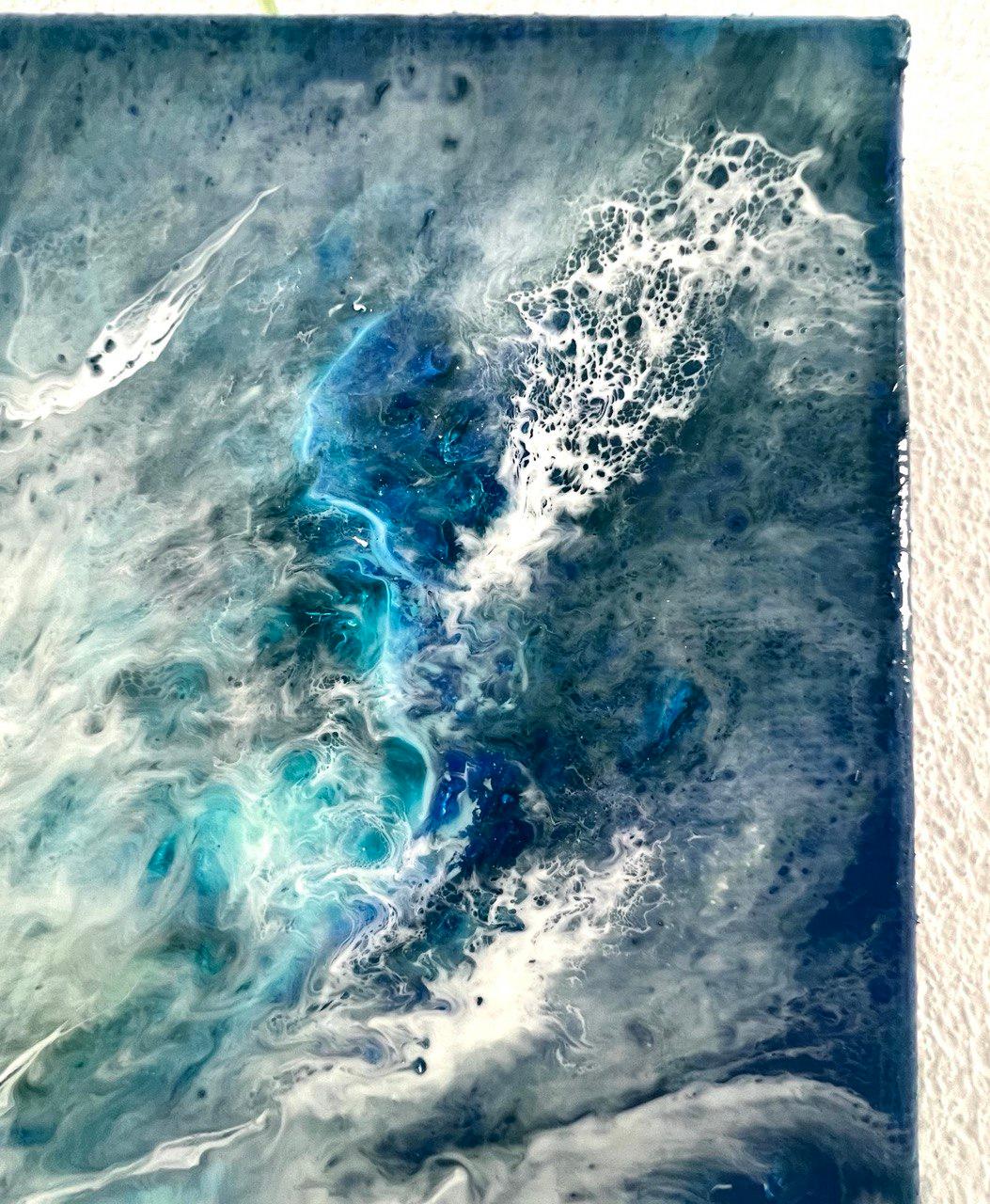   Oceania Celebration. Abstract expressionism. Sea / Water / Waves /40*40 cm. For Sale 3