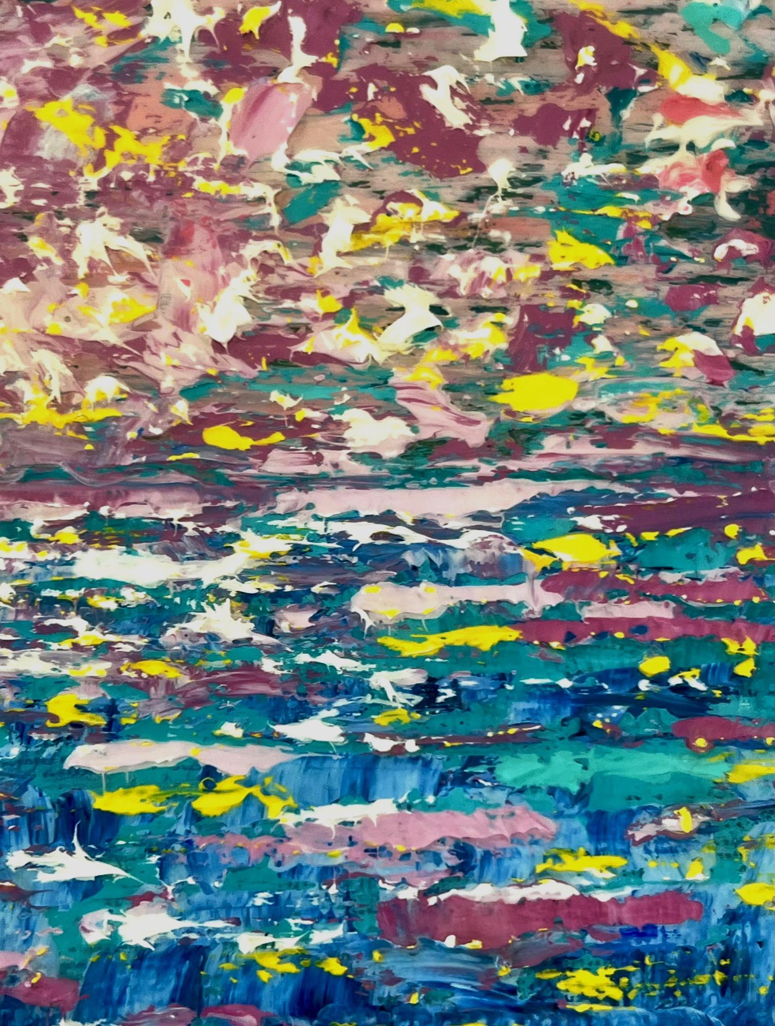 Peaceful Sunrise. Original oil painting in the impressionism style.50/60 cm. 11