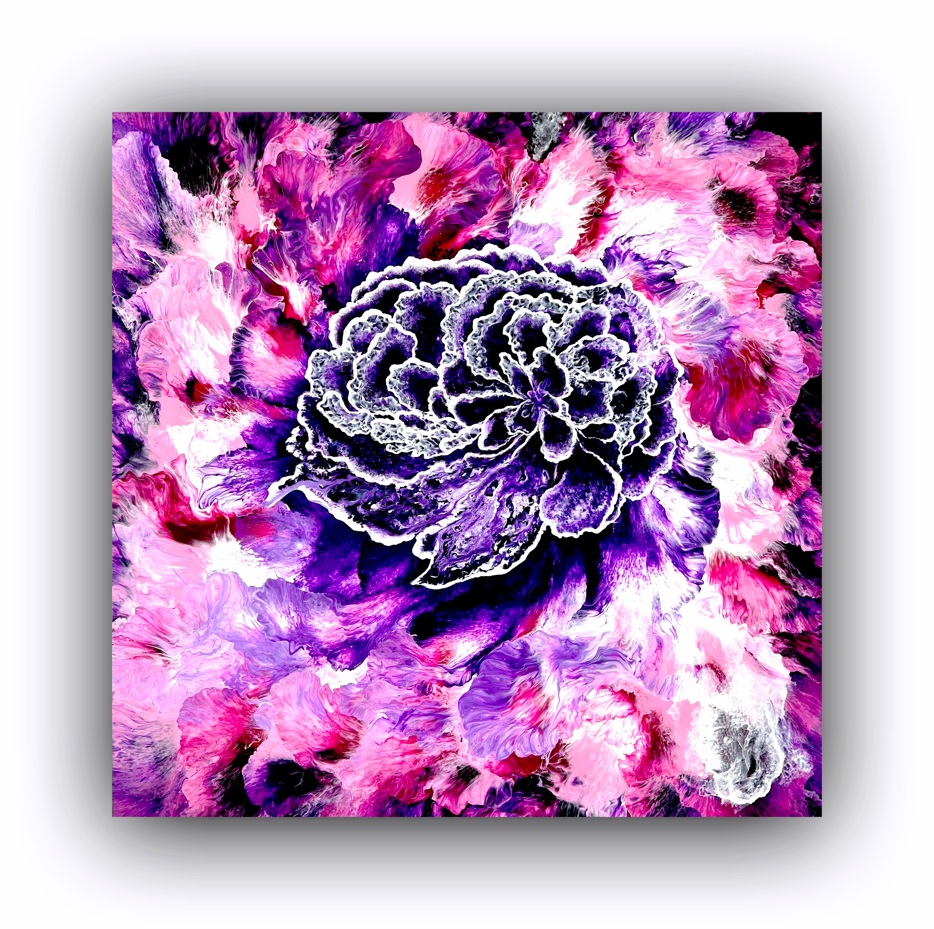 Phoenix. Celebration of Rebirth. Interior Abstract Lage painting 100x100cm For Sale 3