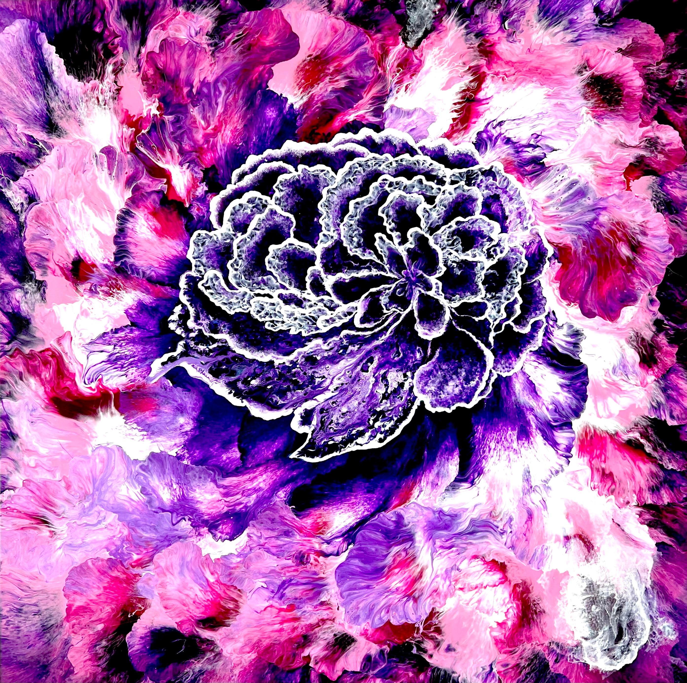 Phoenix. Celebración del renacimiento. Interior Abstracto Lage pintura 100x100cm