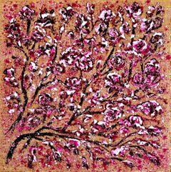 Sakura at sunrise //abstrakt floristics oil painting / moody art / good vibes