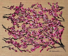 Sakura glamor // Blooming trees in spring / good vibes / flower oil painting /