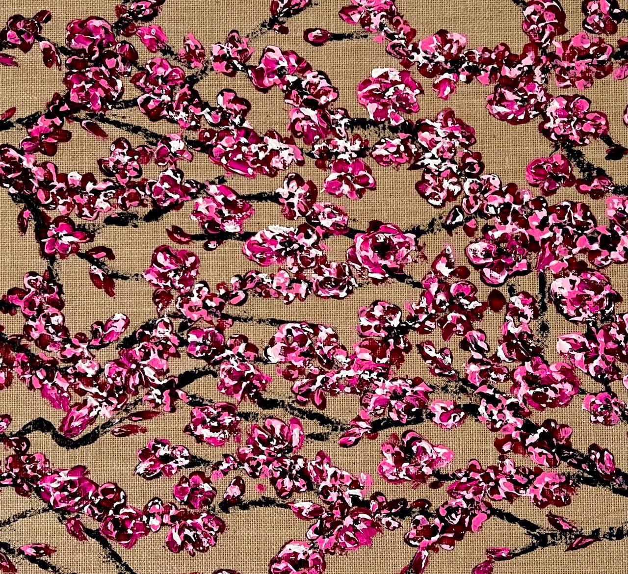  Sakura glamor / Original Gift Art / Blooming trees in spring / 50*60 cm. For Sale 8