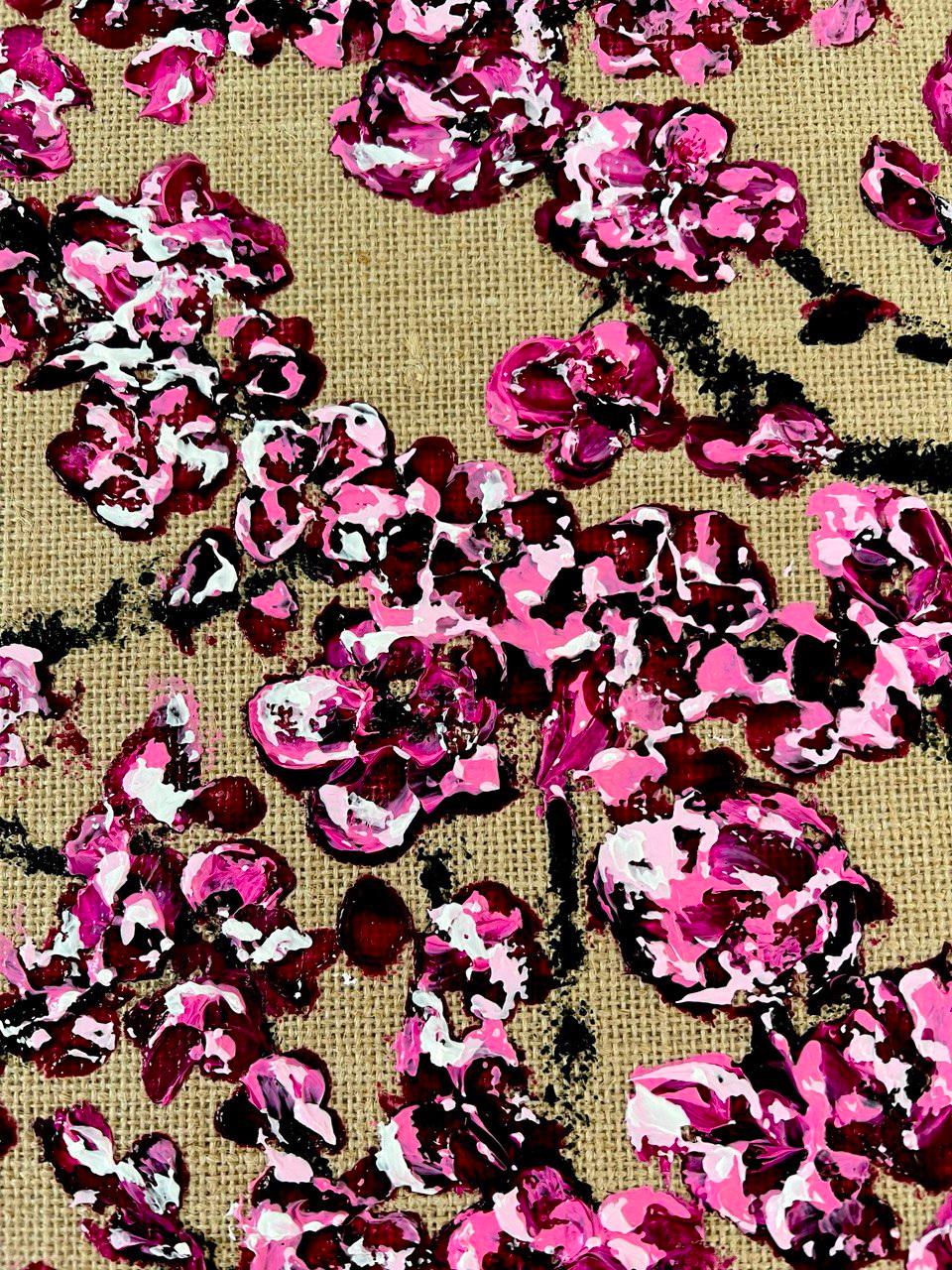 Sakura glamor / Original Gift Art / Blooming trees in spring / 50*60 cm. For Sale 8