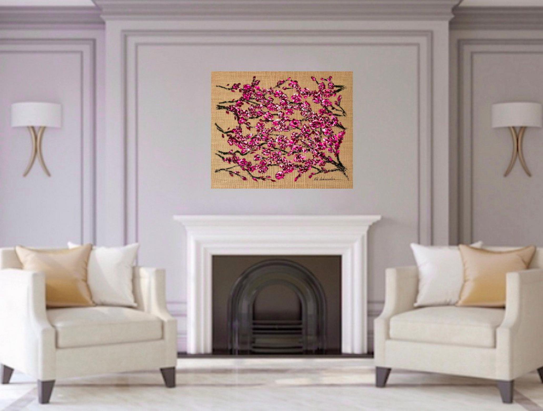  Sakura Glamour / Original Gift Art / Blütenblüten in Frühling / 50*60 cm. im Angebot 1