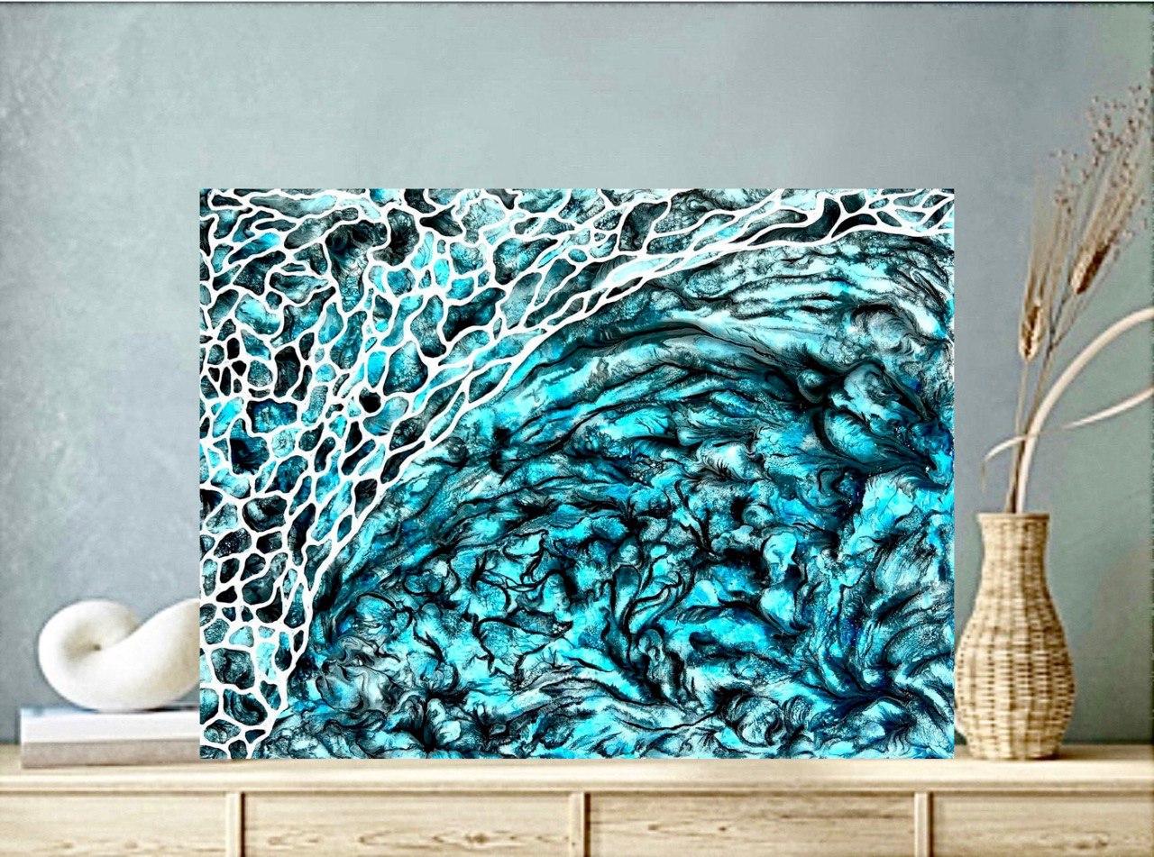 Meer-Phantasie (Blau), Landscape Painting, von Vik Schroeder 