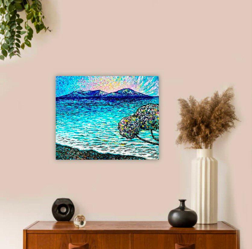    Sea Water heals EVERYTHING!))) Interior impressionism abstract oil painting.  For Sale 10