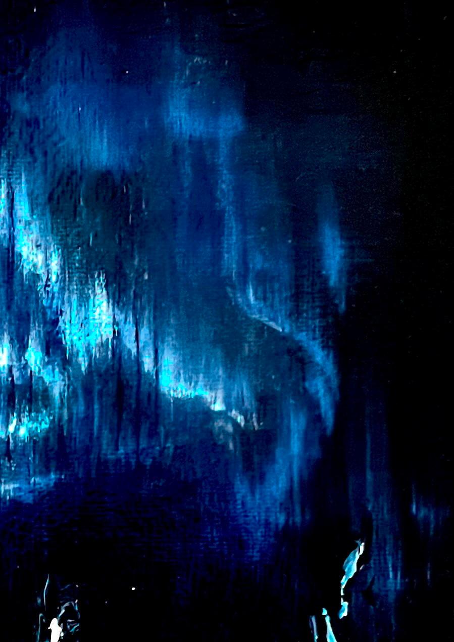 Silent Night / Impressionism / Winter, Snow, Sky. Northern Lights For Sale 7