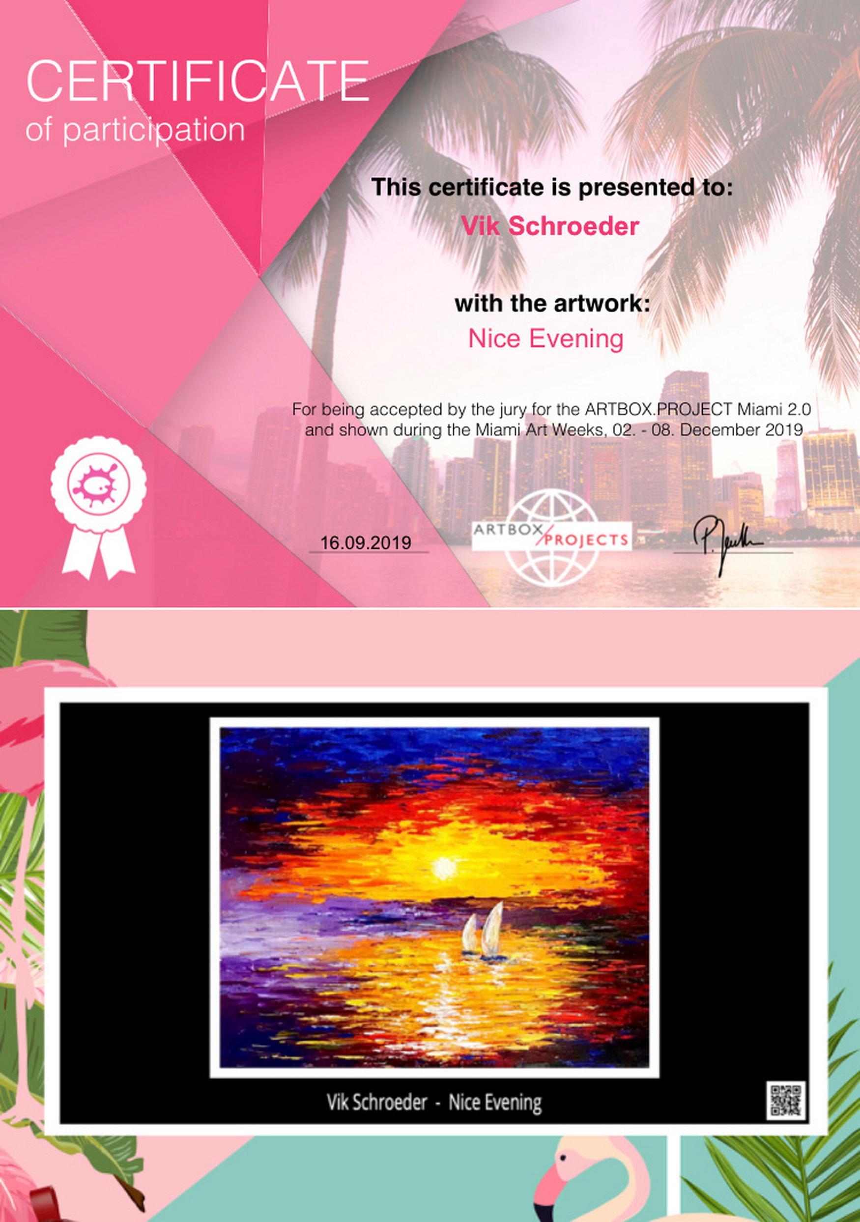 Triptyque « THE BEAUTY OF SUNset » Peinture à l'huile / Impressionnisme / Mer, soleil en vente 8