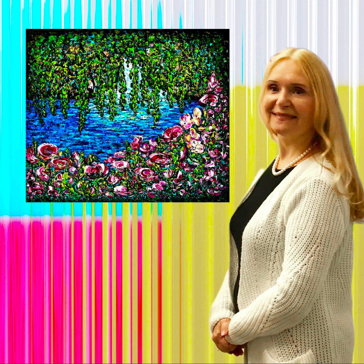 Watkins Glen State Park in New York City. Impasto Impressionismus Ölgemälde. im Angebot 13